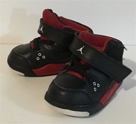 BABY AIR JORDANS RED BLACK INFANT ATHLETIC SHOES U.S. SZ 5C NICE LOOK # ...