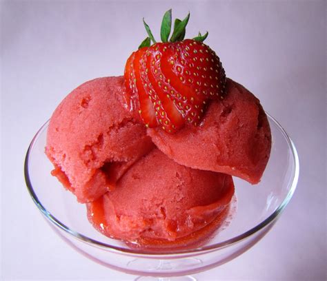 Strawberry sorbet