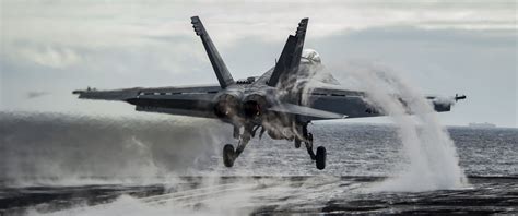 F-18 catapulting 3440 x 1440 : WidescreenWallpaper