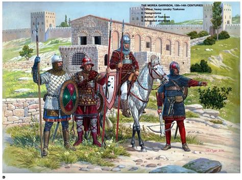 Byzantine Soldiers in the Morea, 13th and 14th Century | Byzantine army, Ancient warfare ...