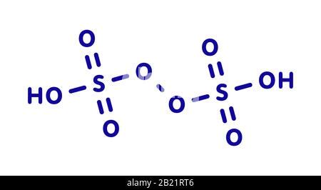 Peroxydisulfuric acid oxidizing agent molecule. Skeletal formula Stock Photo: 154245897 - Alamy