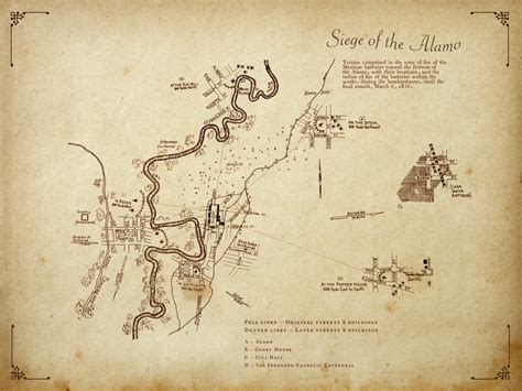 Siege of the Alamo Map by Col. Andrew Jackson Houston – Copano Bay Press