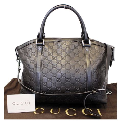 GUCCI Dark Brown Leather Shoulder Bag 341503-US