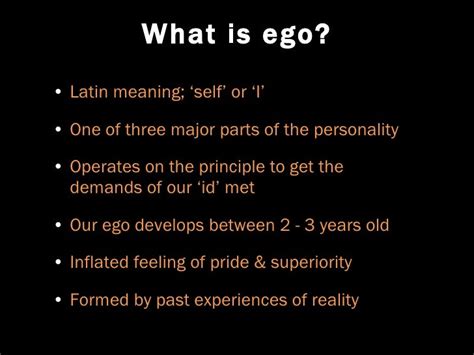 What is ego? • Latin