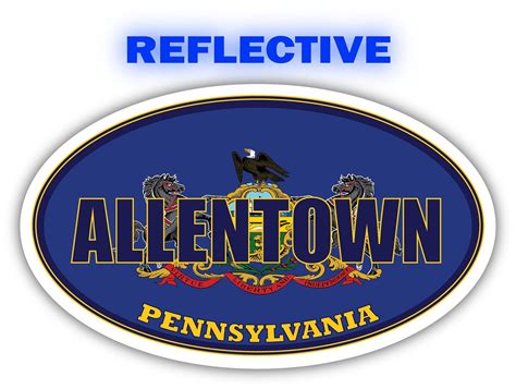 Allentown City Pennsylvania State Flag | PA Flag Lehigh County Oval ...