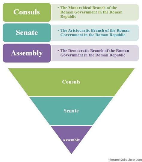 This is the Ancient Roman Government Heirarchy. It goes from Consuls ...