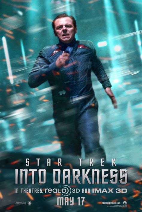 Simon Pegg is Scotty in Star Trek: Into Darkness. In theaters May 17th! | Star trek posters ...