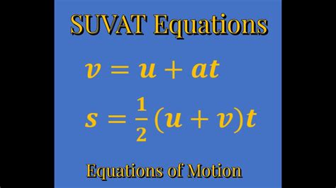 SUVAT Equations (part 1) 23.04.20 - YouTube