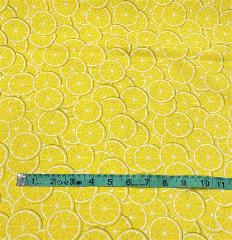 Lemons Fabric, Lemon Print Fabric, Summer Fabric, Fabric Cotton, Fat Quarter Fabric, Fabric by ...