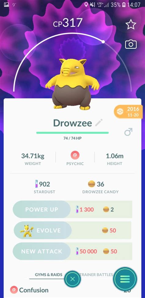 Drowzee - Pokemon Go | Pokemon, Pokemon go, Power