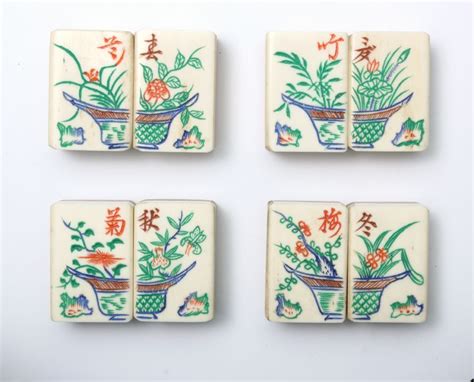 Butterflies in Chinese Art and Mahjong Part 2 | Mahjong tiles, Flower tile, Chinese art