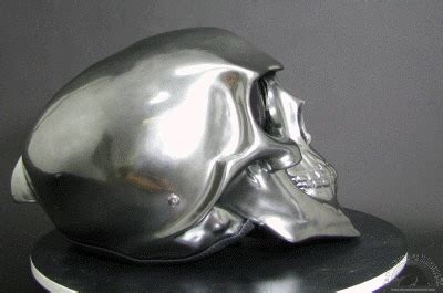 Chrome Skull Novelty Motorcycle Helmet