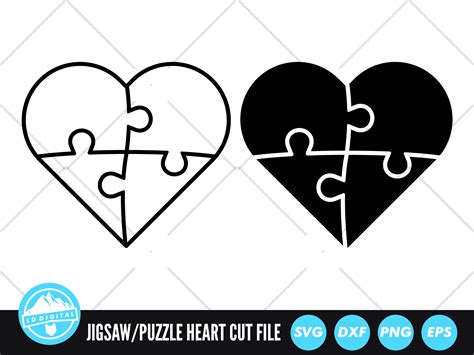 Jigsaw Puzzle Heart SVG | Puzzle Heart Graphic by lddigital · Creative Fabrica