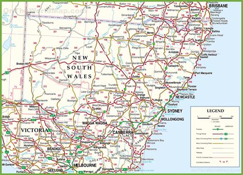 Large detailed map of New South Wales with cities and towns | Detailed map, Map, Road trip map