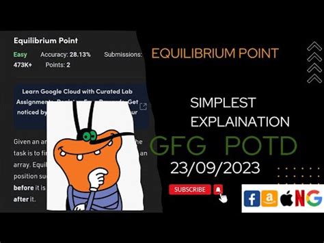 Equilibrium Point | gfg potd today | POTD | GFG Problem of the Day | C++ | Java | Python ...