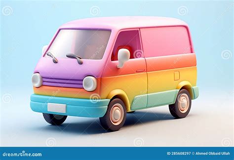 Tiny Cute Isometric Van Emoji - Soft Design, Generative Ai Stock Illustration - Illustration of ...