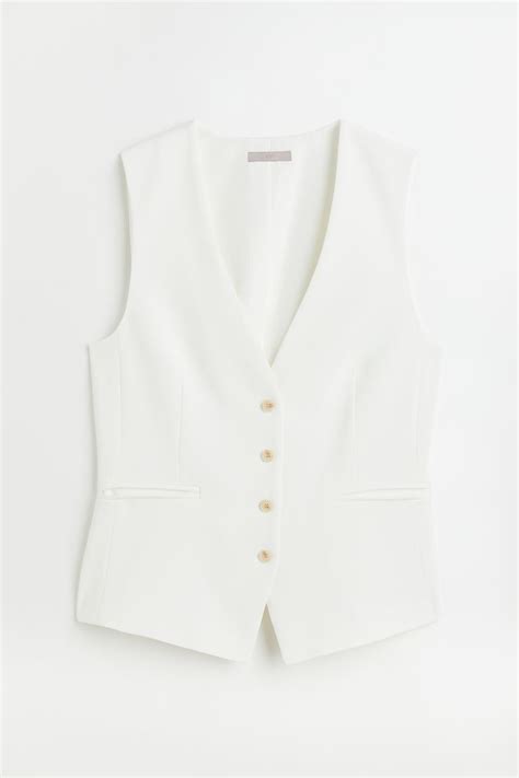 Tailored Waistcoat - White - Ladies | H&M AU