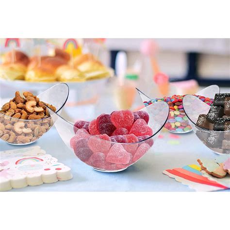 Mini Clear Plastic Party Bowls. Pack Includes 48 Elegant And Disposable Candy Dishes That Are ...