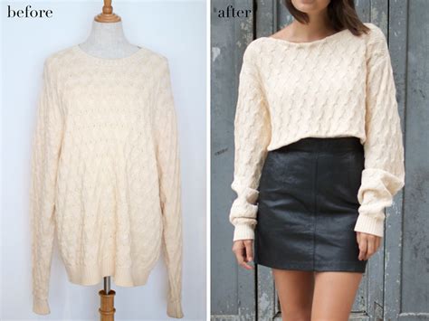 Before & After: DIY Cropped Knit | A Pair & A Spare