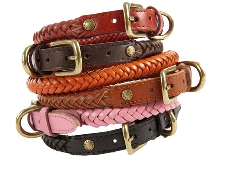 Braided Leather - Dog Collar - Harnesses - Dog Lead | 6 Color Options | Leather collar, Leather ...