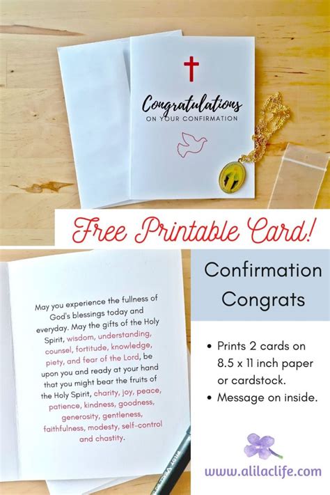 Printable Confirmation Cards Free