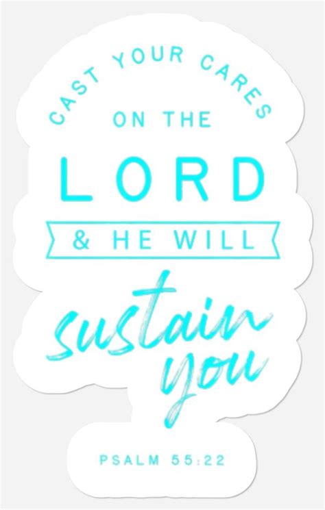 Psalm 55 22 Cast Your Cares Bible Verse Quote Reli Stickers sold by Bruno Neves | SKU 26063881 ...