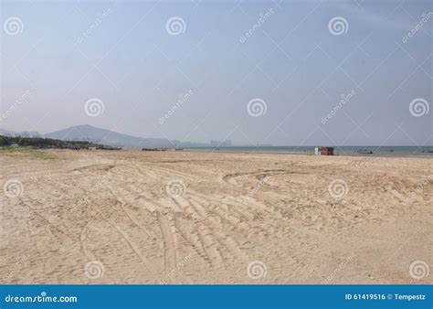 Yantai China Beach stock photo. Image of tracks, water - 61419516