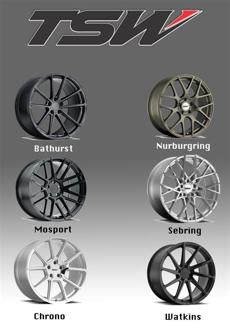 This is our selection of TSW wheels. Please contact us for fitting ...