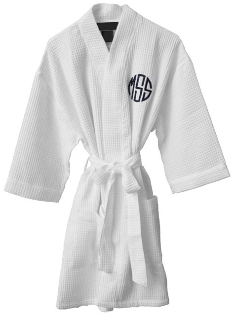 Robe – Monogrammed Cotton Waffle Weave | JustPlainCute