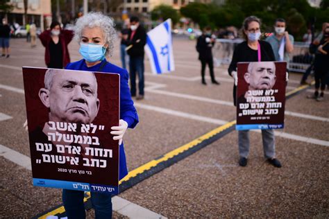 Thousands rally in Tel Aviv, 2 meters apart, accusing PM of destroying democracy | The Times of ...