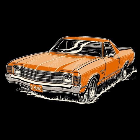 1972 El Camino Muscle Car Digital Vector File PMS Colors - Etsy