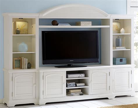 Summer House Oyster White Entertainment Wall Unit from Liberty ...