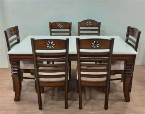 6 Seater Marble Top Dining Table Set at Rs 45000/set | Kirti Nagar | New Delhi | ID: 26071345962