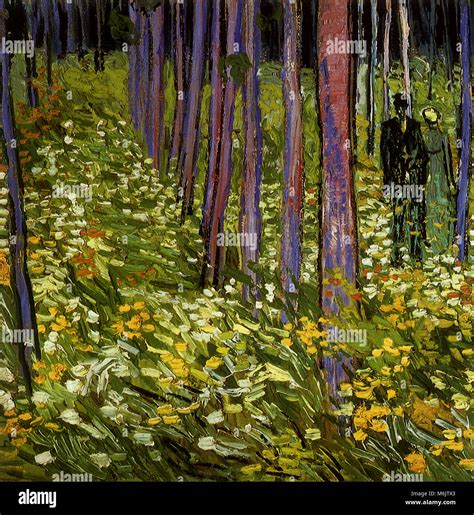 Undergrowth with Two Figures, Van Gogh, Vincent Willem, 1890 Stock ...