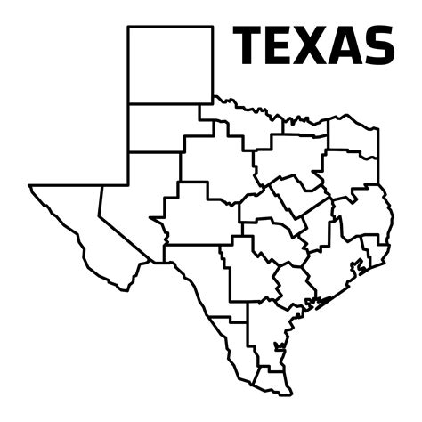 Texas Map Outline - 10 Free PDF Printables | Printablee