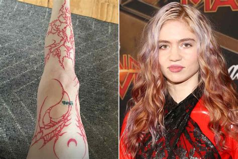 Grimes Debuts New Full-Length Leg Tattoo on Instagram: 'V Nice'