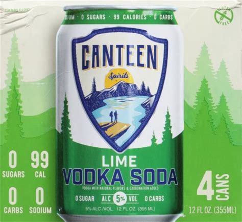 Canteen Spirits Lime Vodka Soda, 4 cans / 12 fl oz - Kroger