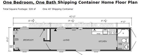 40ft Container Home Floor Plan