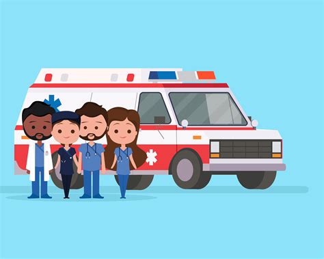 Ambulance with Characters 663696 Vector Art at Vecteezy