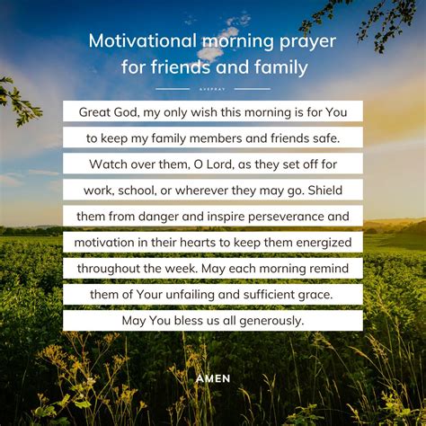 Motivational morning prayer for friends and family – AvePray