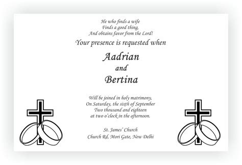 Christian Wedding Invitation Wordings – CHOCOCRAFT