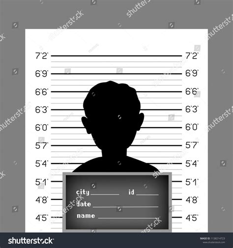 Ilustrasi Stok Prisoner Silhouette Front Police Data Board 1138214723 | Shutterstock