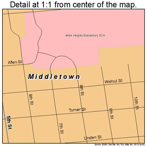 Middletown Pennsylvania Street Map 4249144