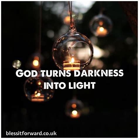 God turns darkness into light 💡🙌🏼💕☺️ | Inspirational bible quotes ...