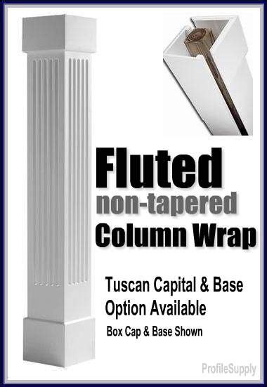 fluted column wrap | PVC columns | porch post surround | Porch posts, Column wrap, Porch columns