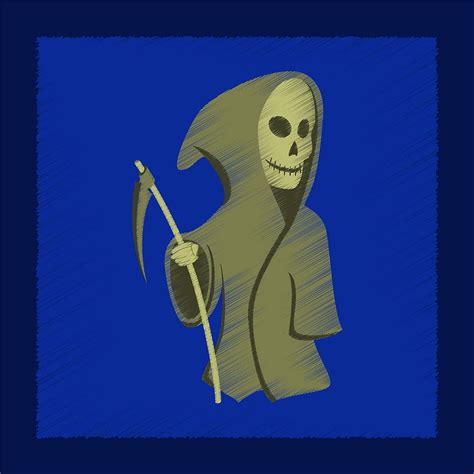 Flat shading style icon halloween death scythe vector ai eps | UIDownload