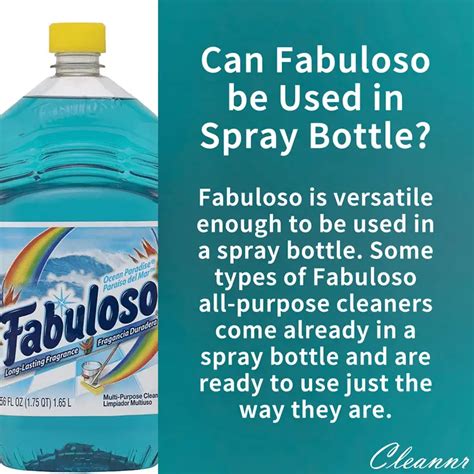 How to Dilute Fabuloso for Spray Bottle? Easy 5 Step Guide - Cleannr