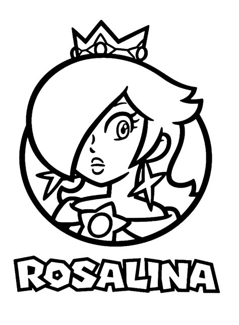 Rosalina from Super Mario Coloring Page - Free Printable Coloring Pages