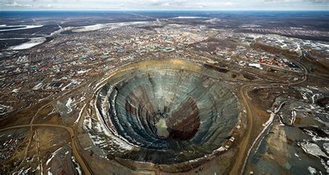 The Mirny Diamond Mine, The Largest Open Pit Diamond Mine On Earth