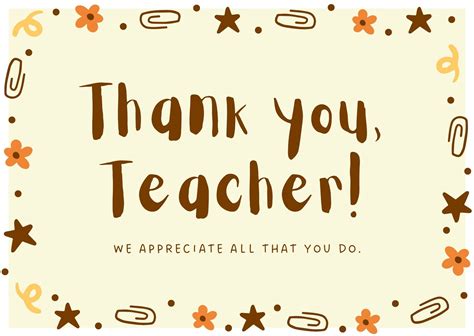 Thank You, Teacher Card | ubicaciondepersonas.cdmx.gob.mx